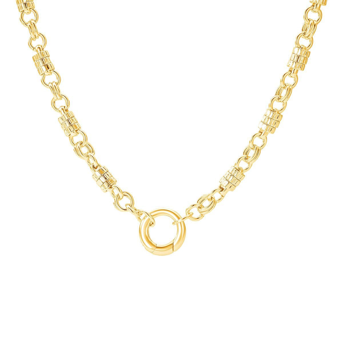 Triple ring clasp necklace