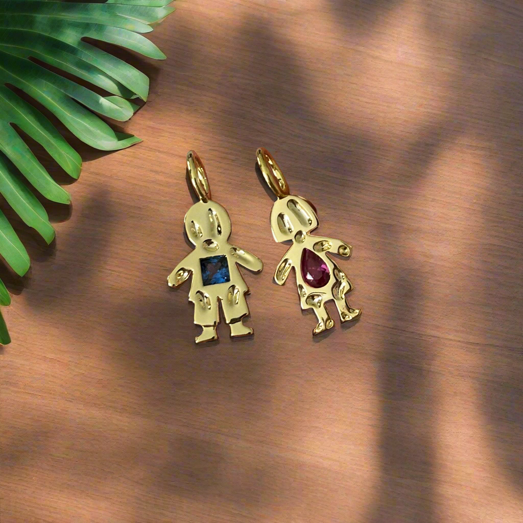 Gemstone Boy and Girl Charm.