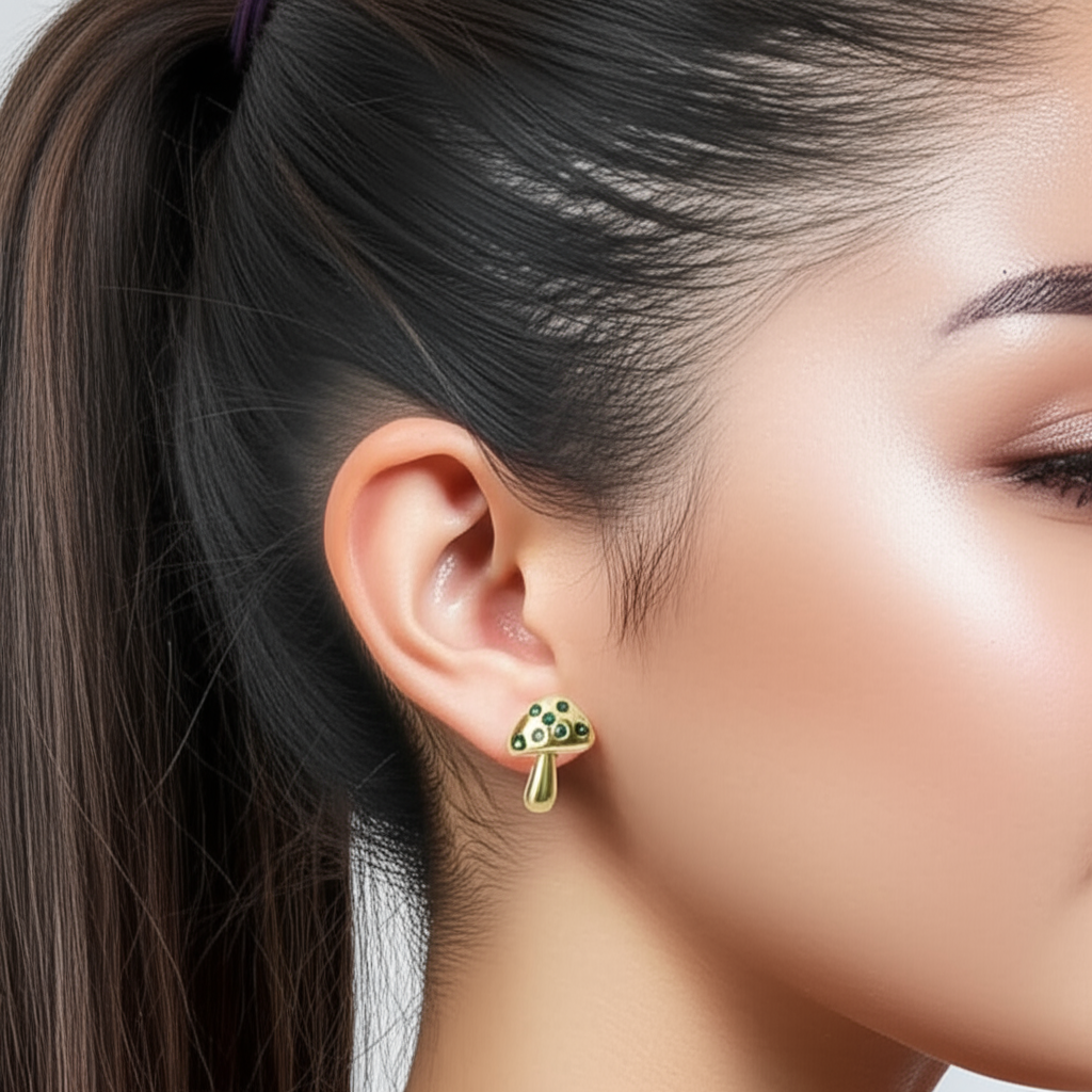 Mushroom Stud Earrings