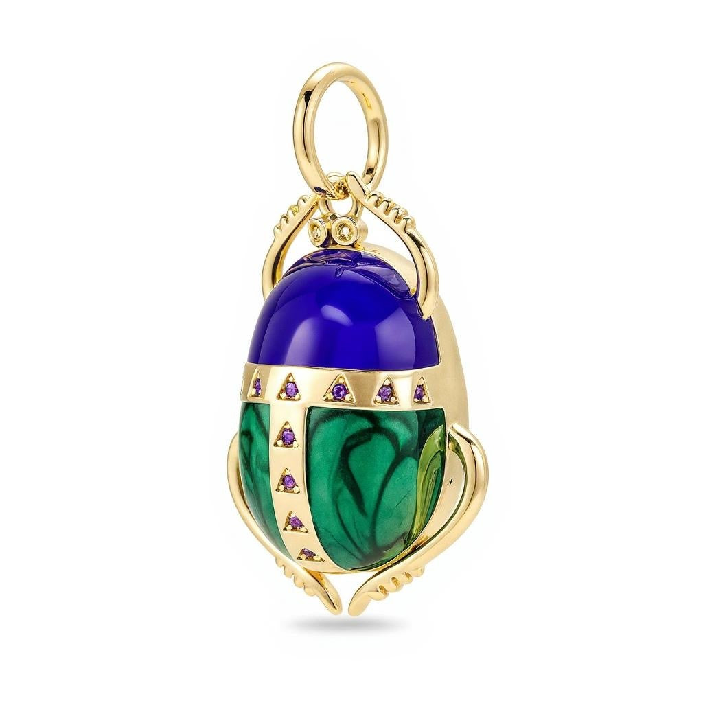 Enamel scarab pendant