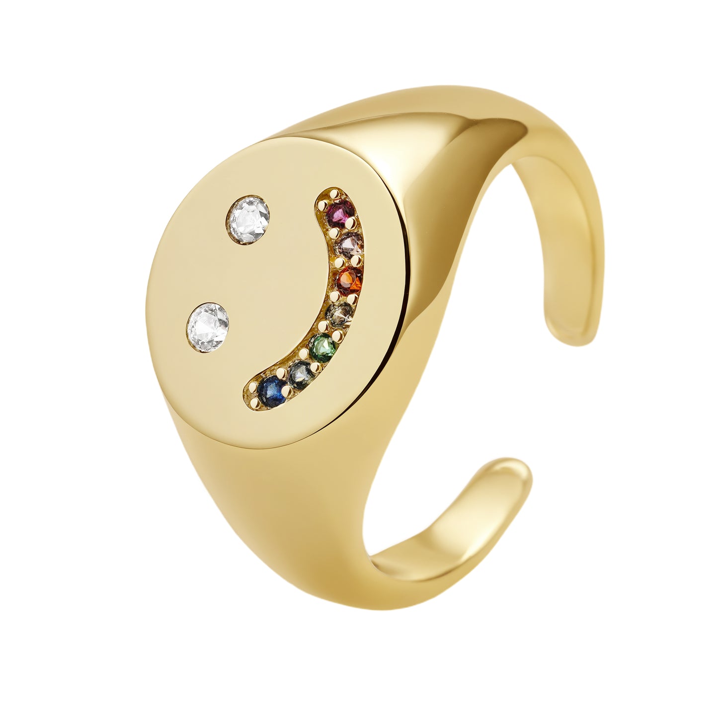 Happy face ring
