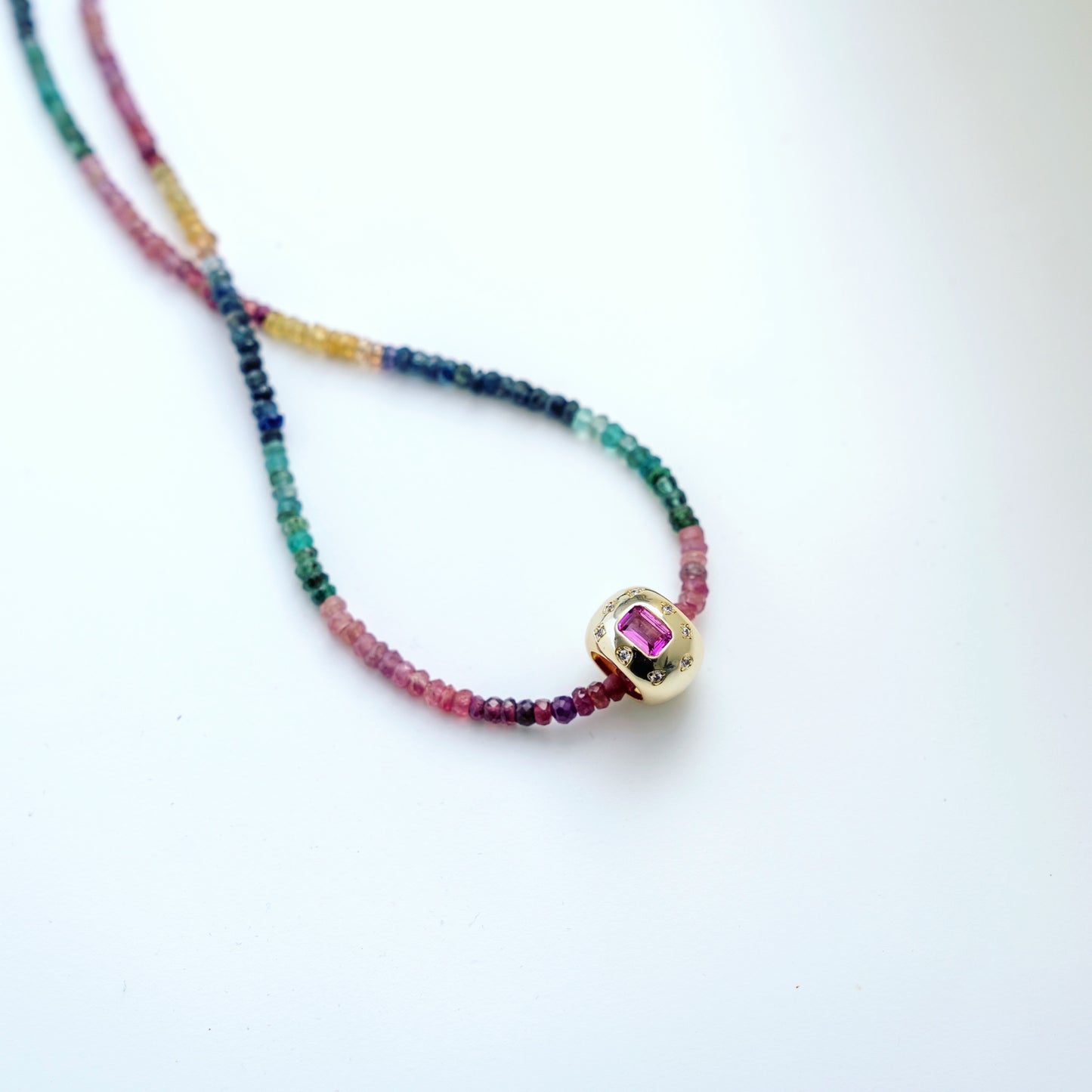 Pink Rondelle Ball Charm.