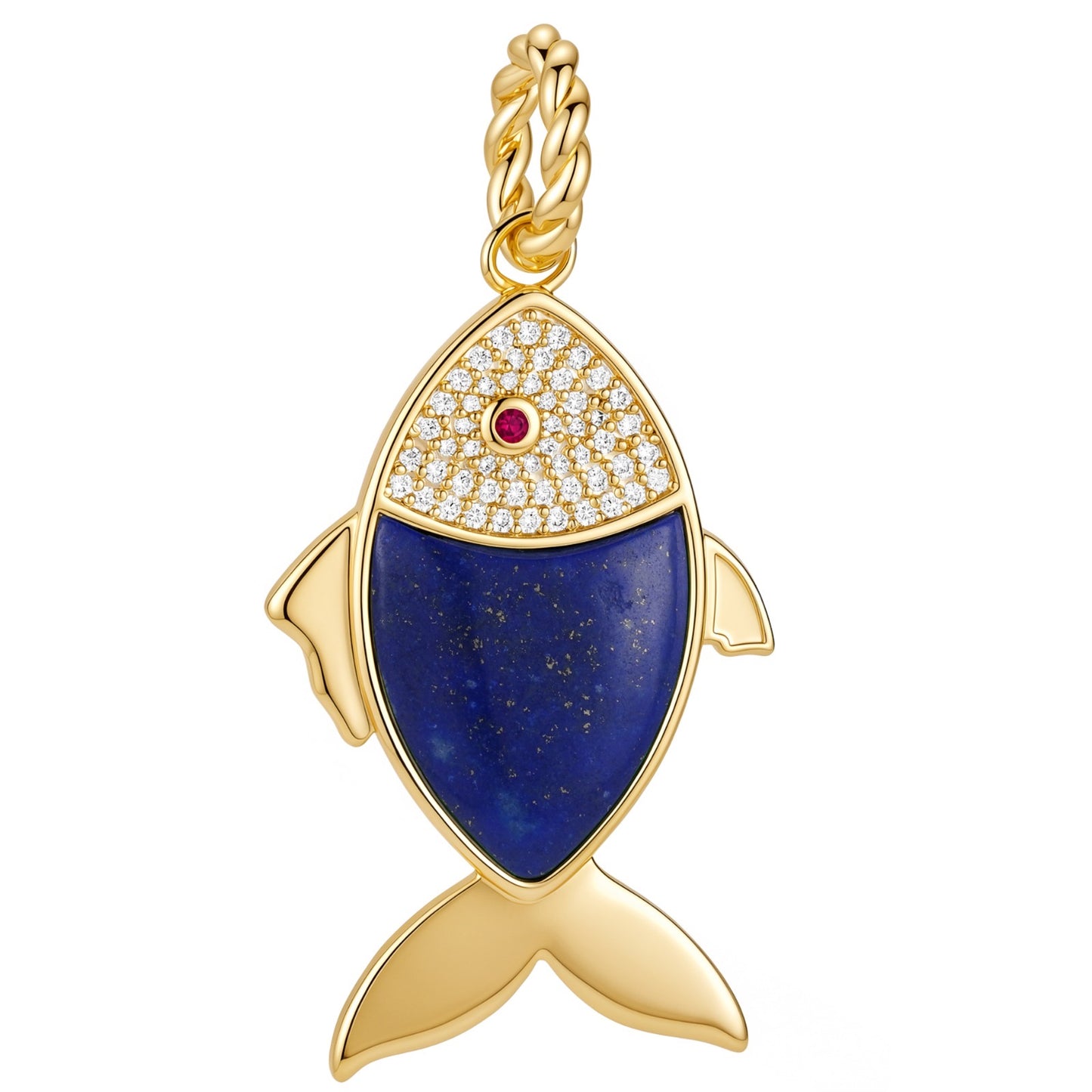 Stone summer fish pendant