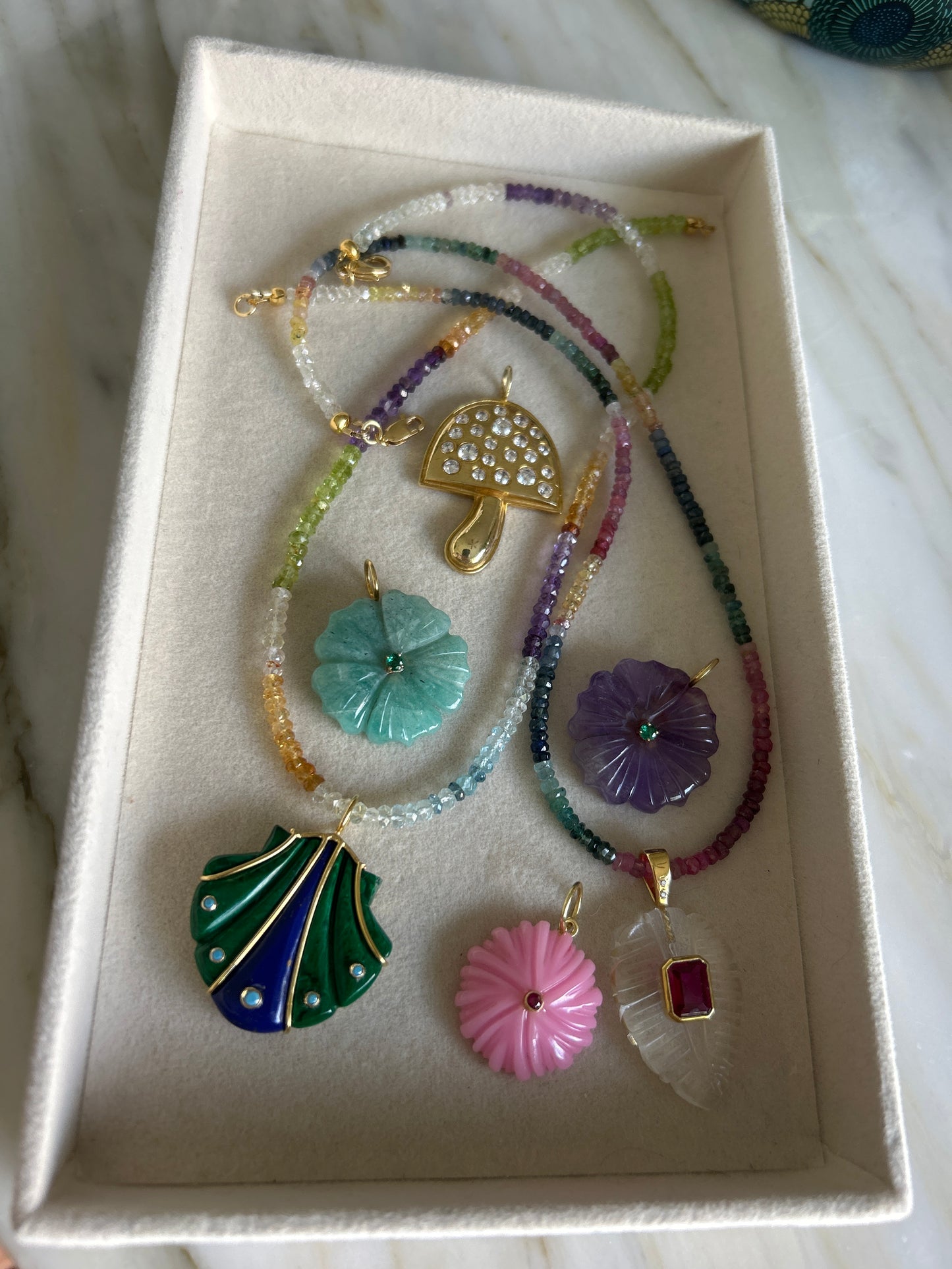 Unique stone flowers