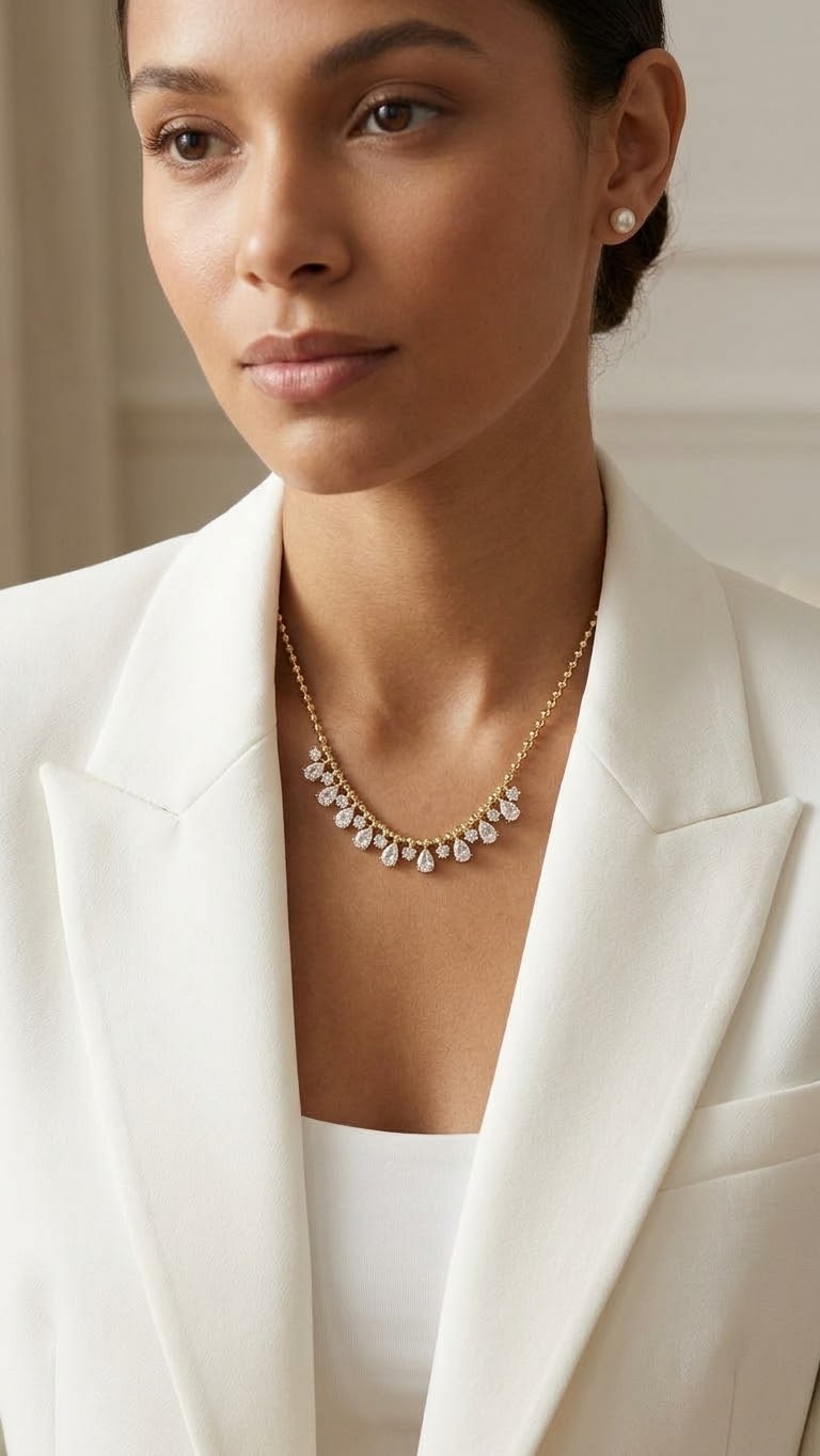 Multi diamond shape necklace