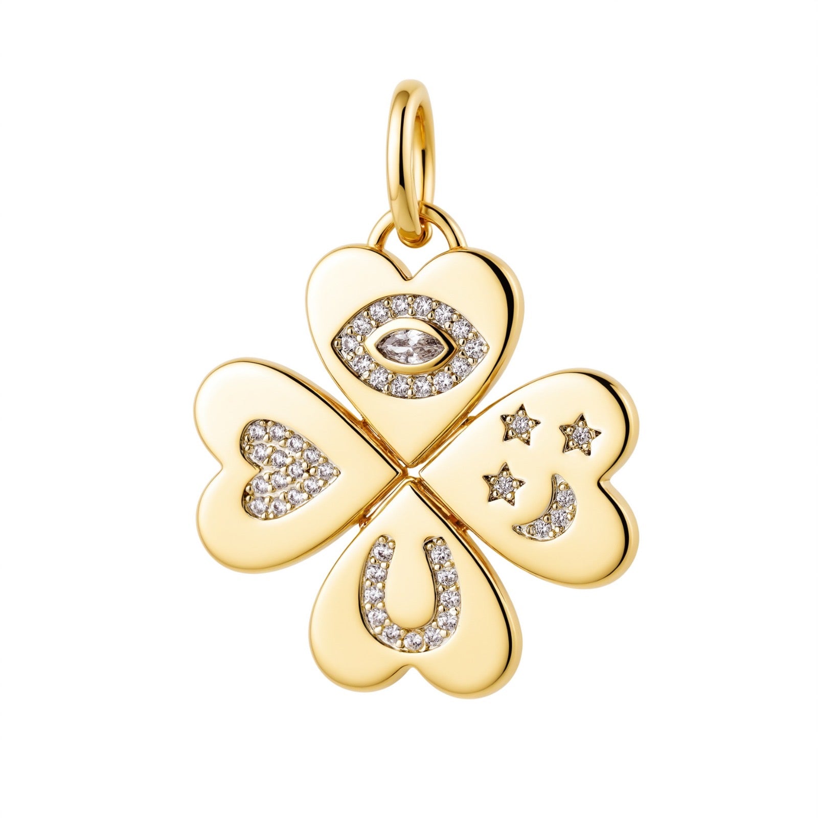 Gold Lucky Clover Pendant – freshlukdesigns
