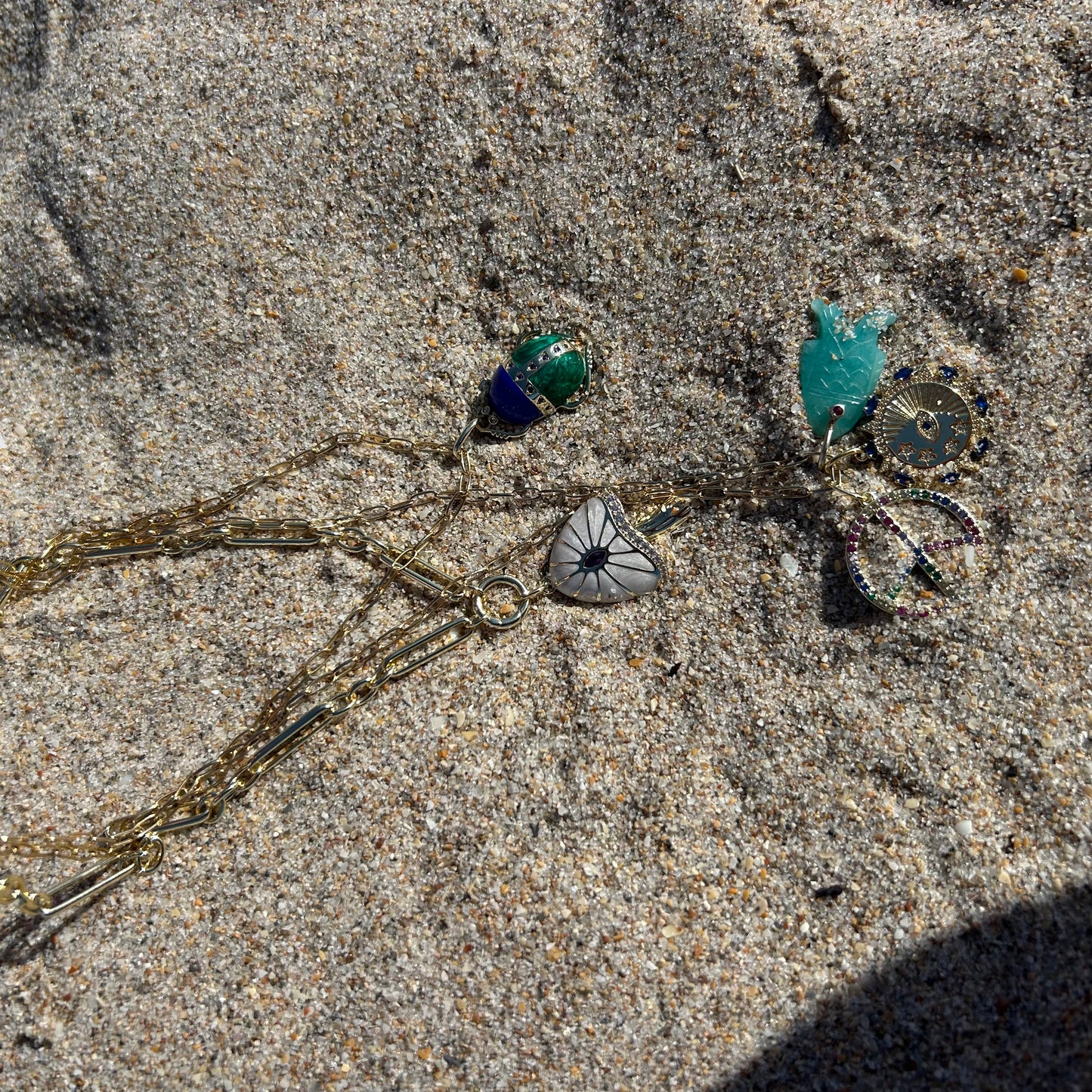 Enamel scarab pendant