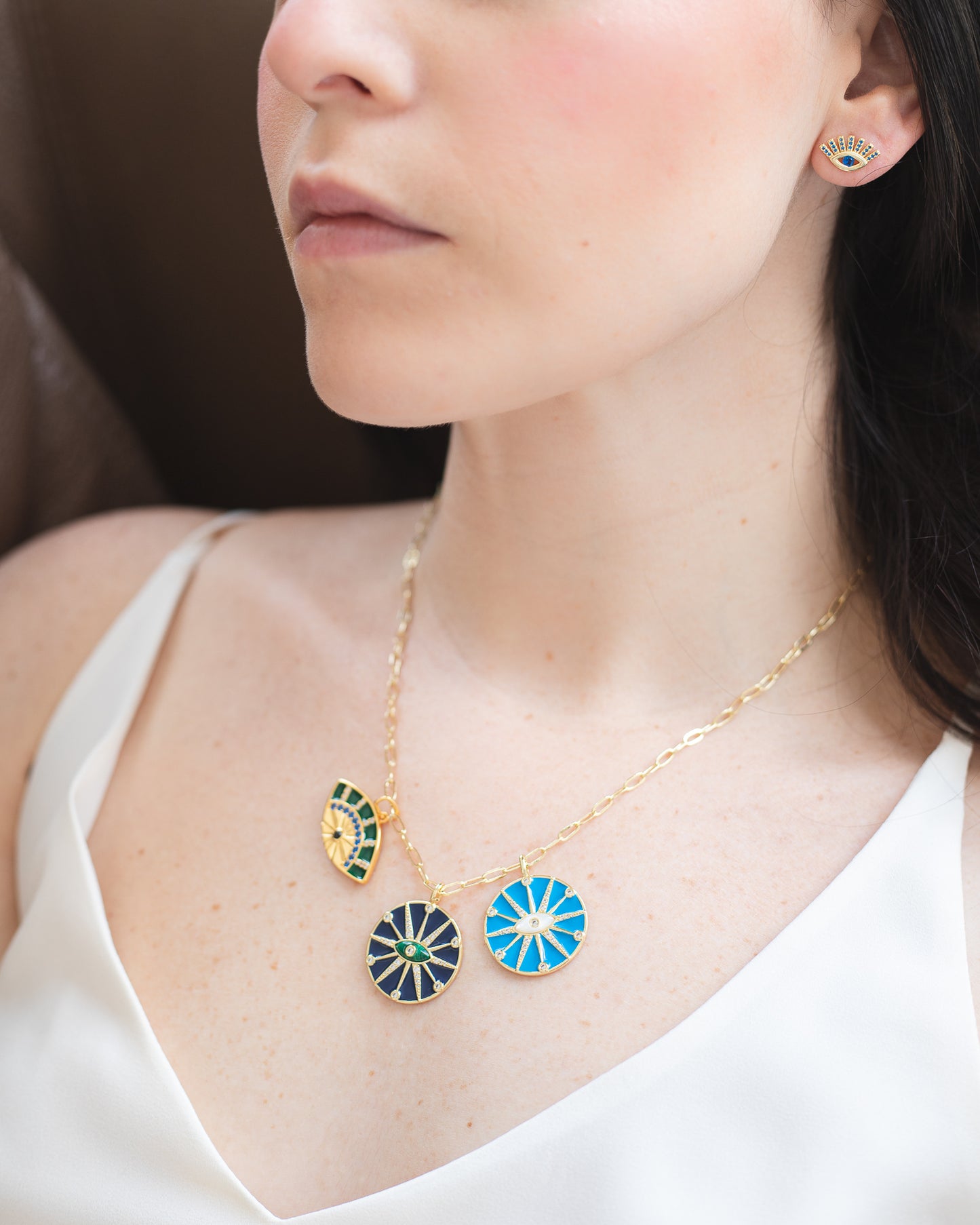 The Green Evil Eye Pendant.