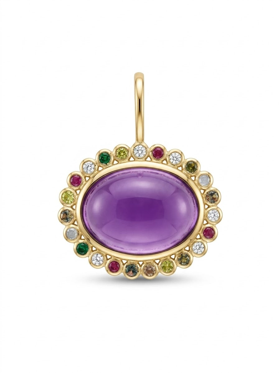 Amethist crown pendant