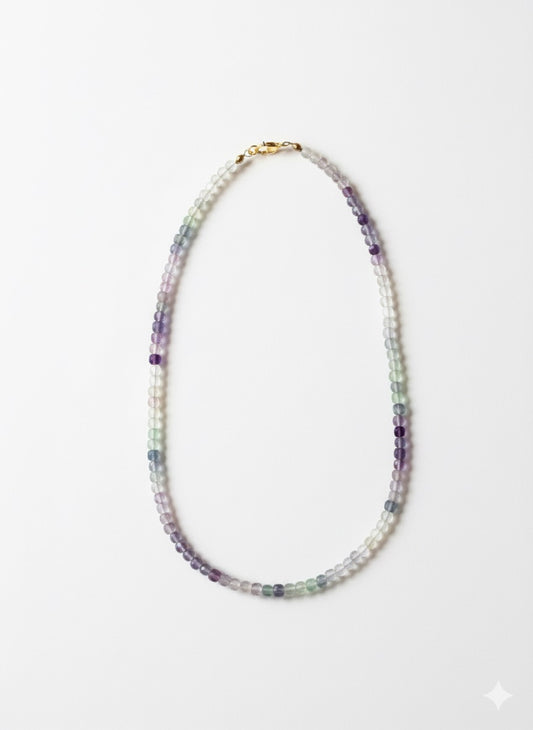 Fluorite stone necklace