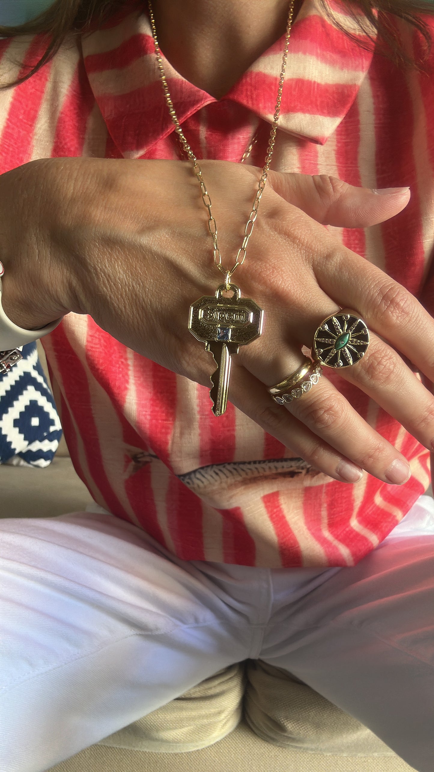 Long paperclip necklace