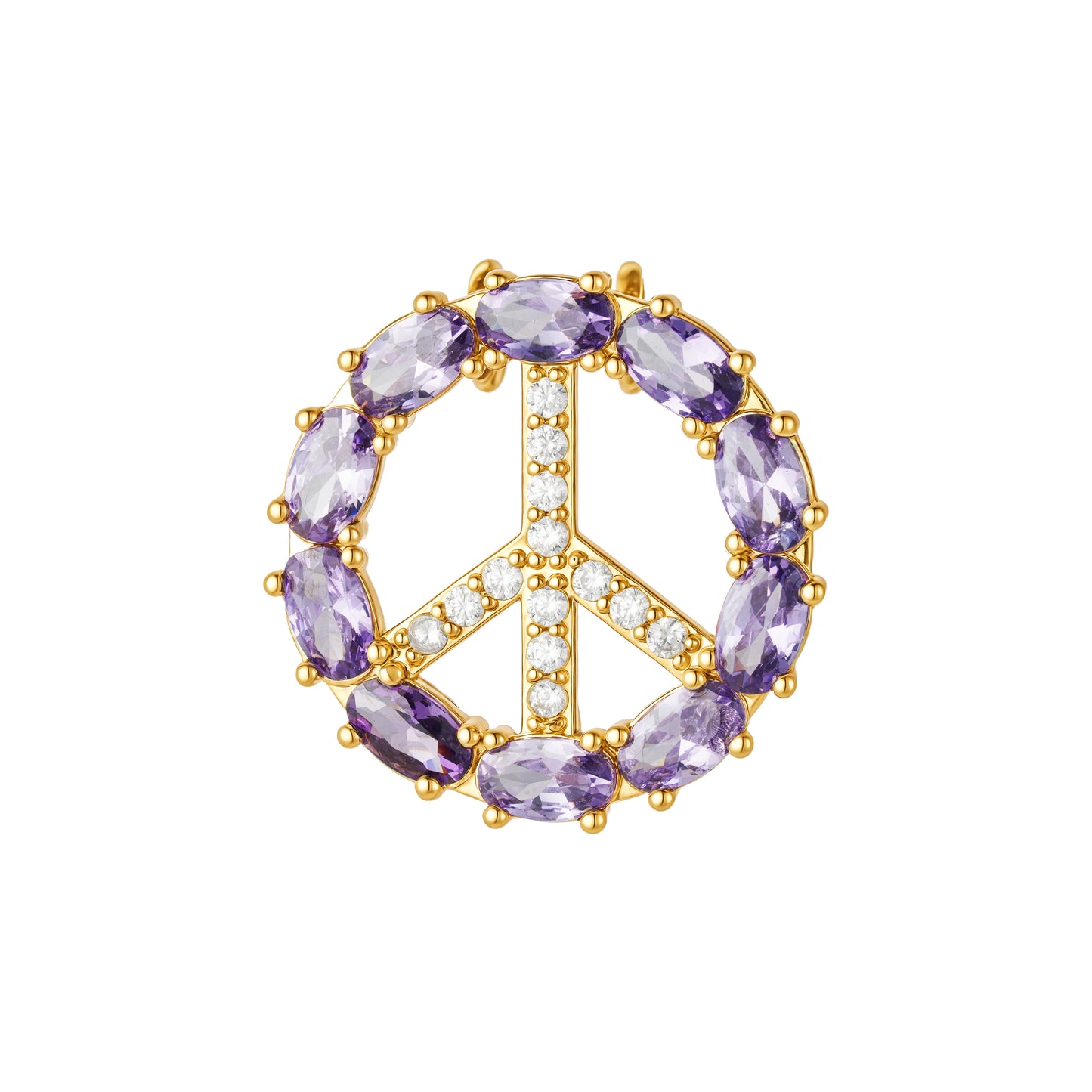 Amethyst peace with leather rope