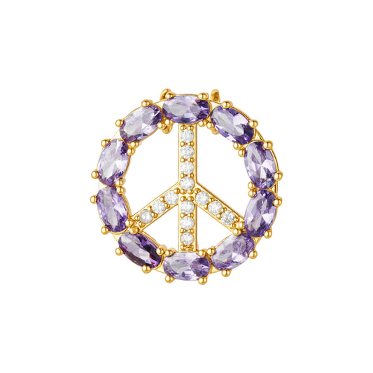 Amethyst peace with leather rope
