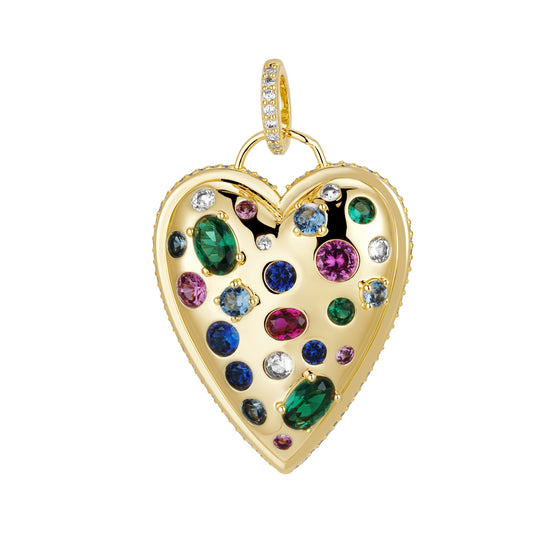 Italian big multicolor heart