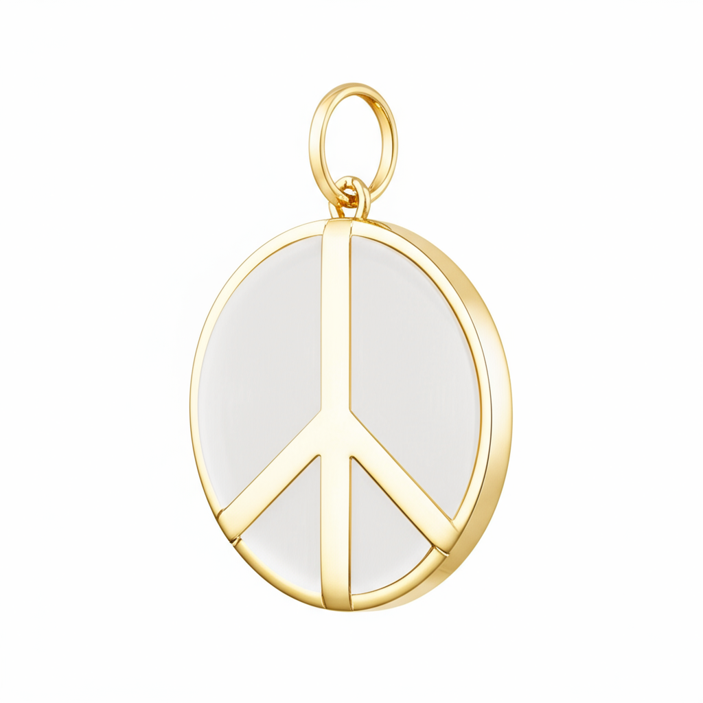 Clear peace pendant