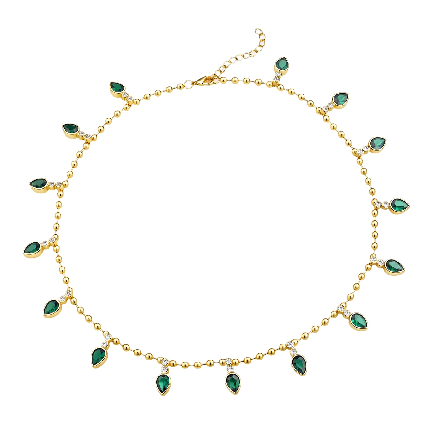 Emerald drop necklace