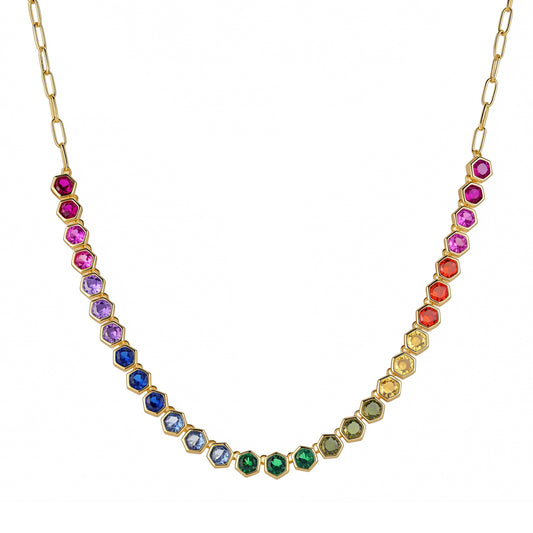 Multicolor rombo necklace