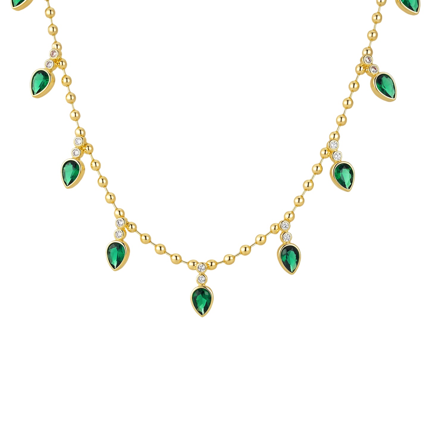 Emerald drop necklace