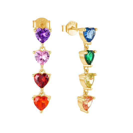 Rainbow drop earrings