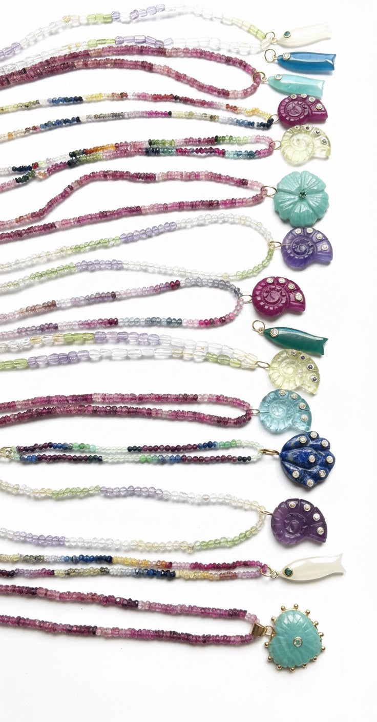 Stone sardines charms