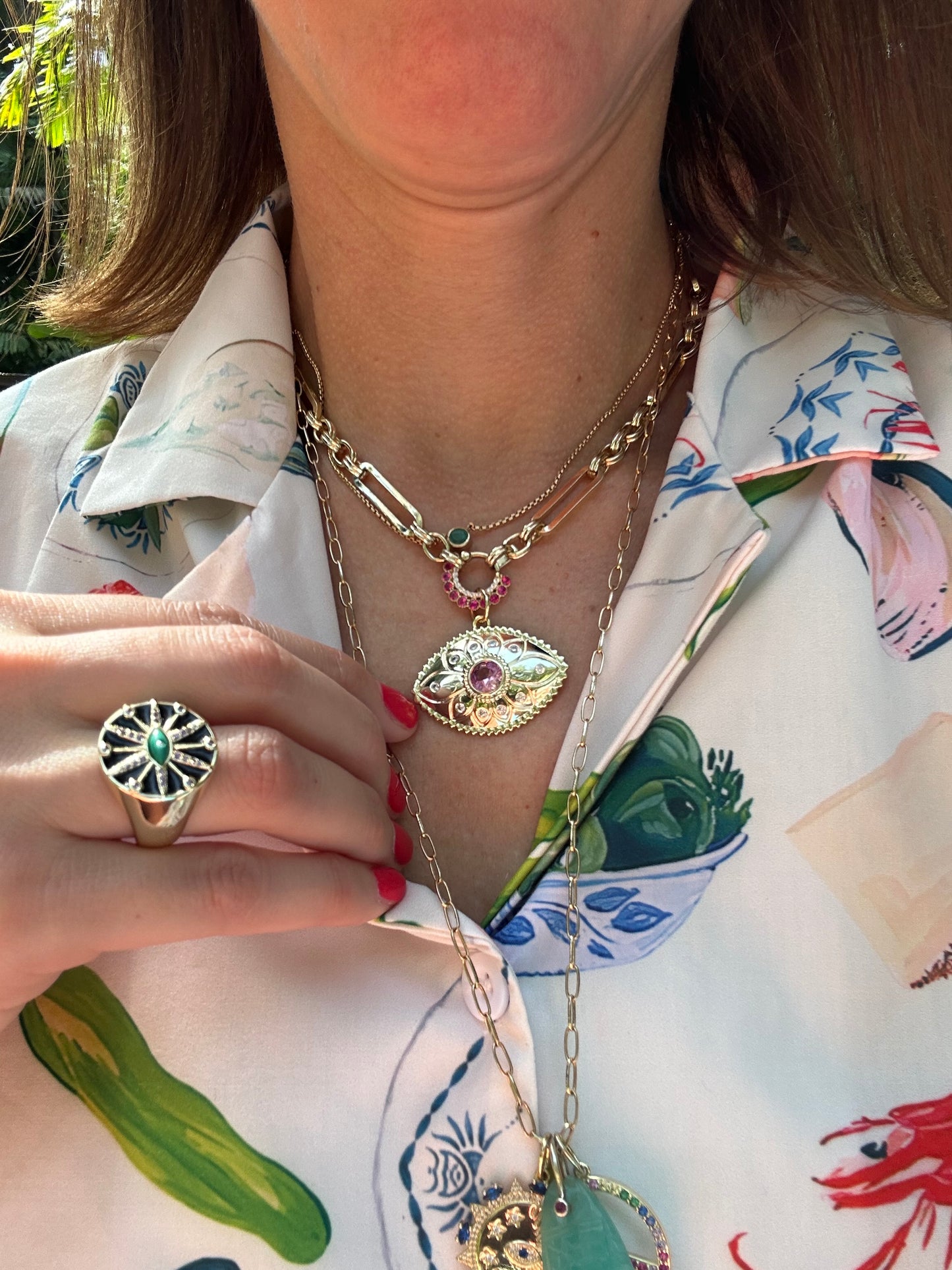 Moroccan eye pendant