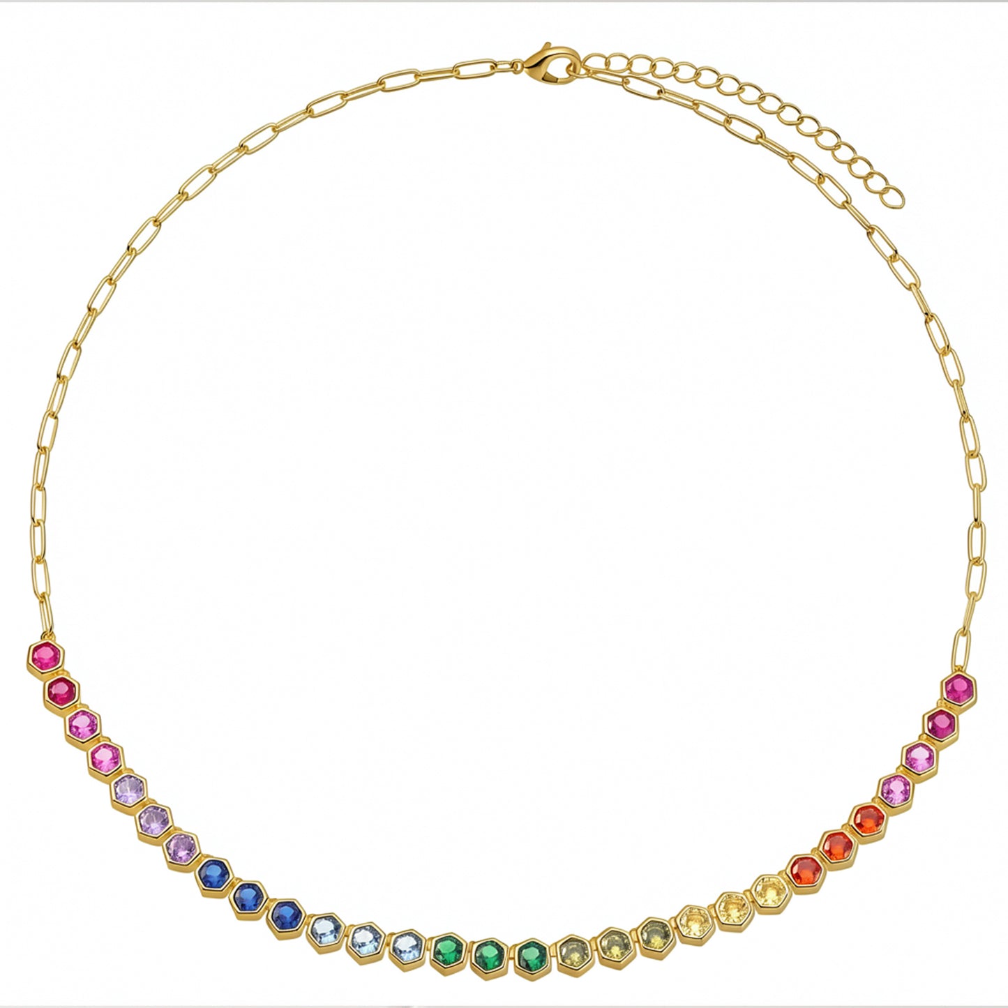 Multicolor rombo necklace