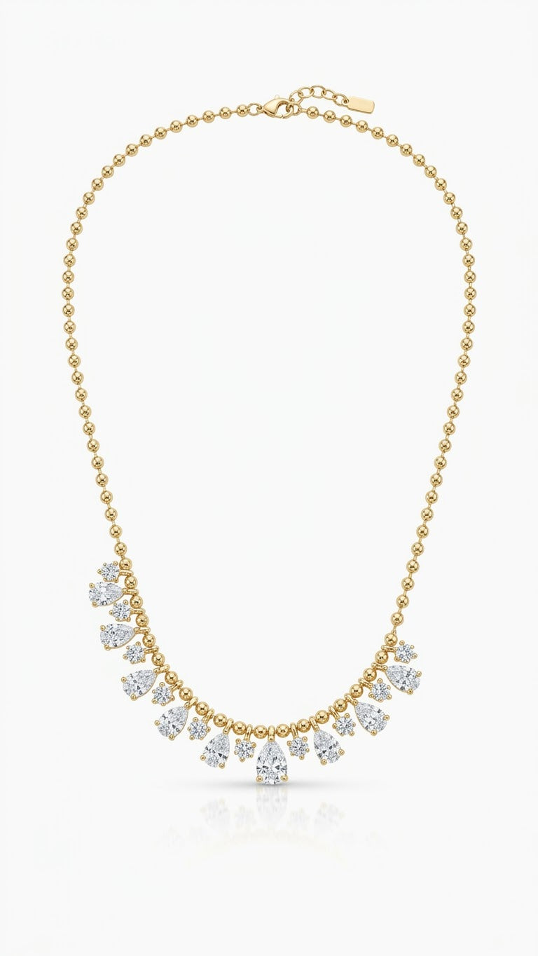 Multi diamond shape necklace
