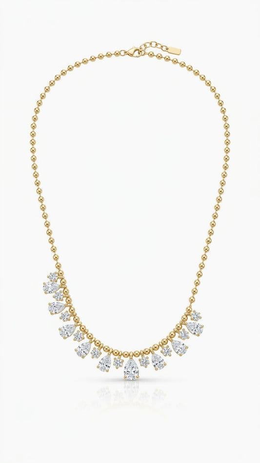 Multi diamond shape necklace
