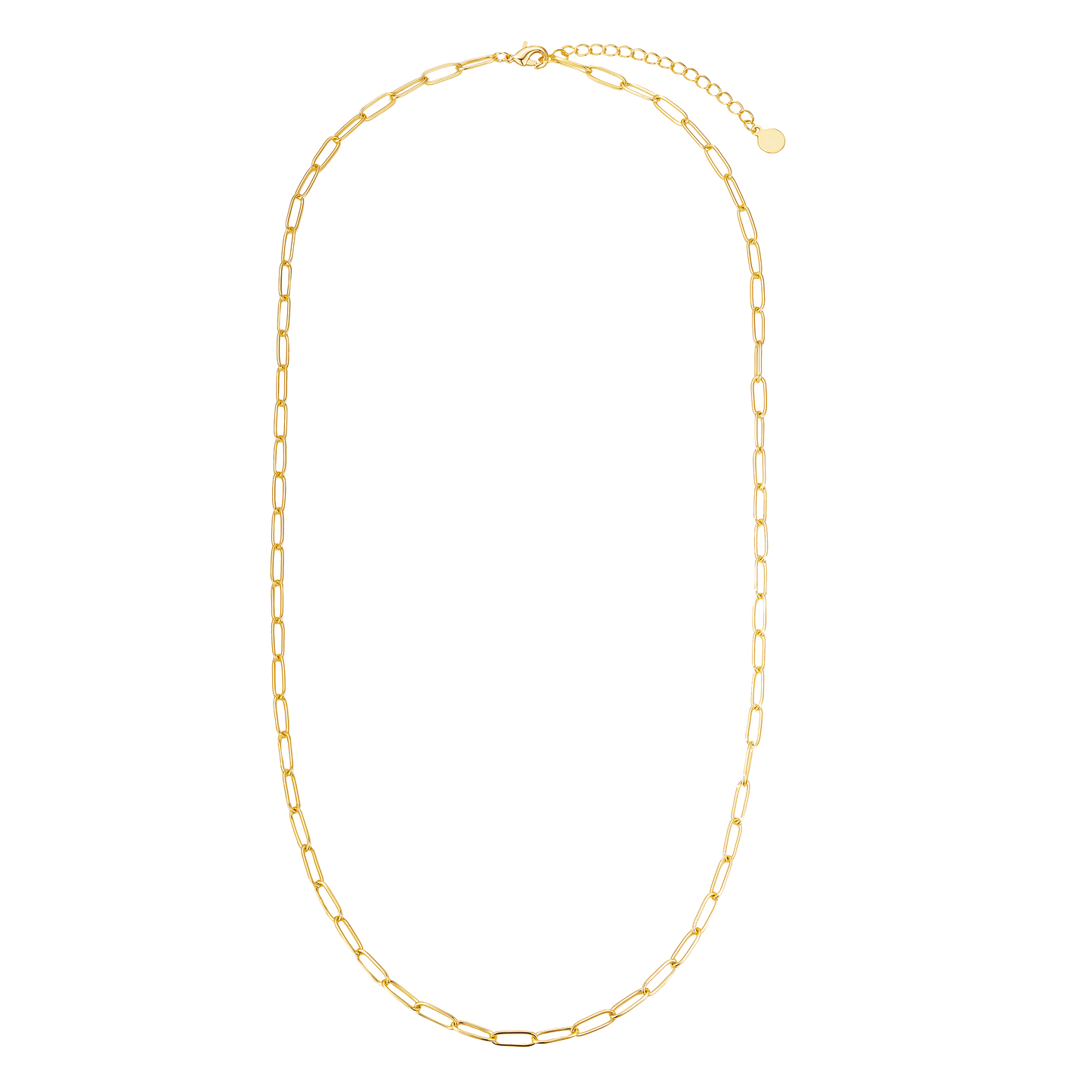 Long paperclip necklace