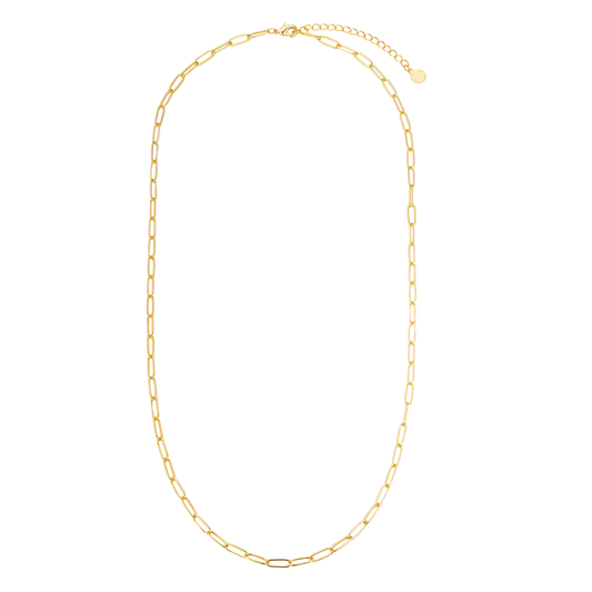 Long paperclip necklace