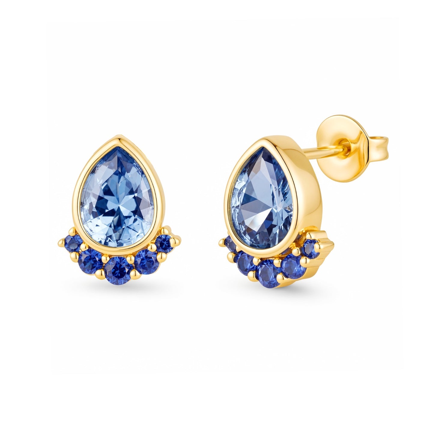 Blue tone drop studs
