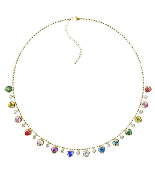 The colorful heart necklace