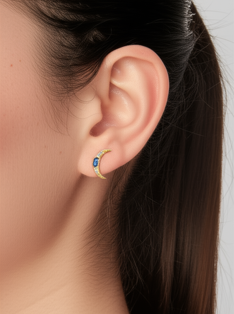 Blue moon studs