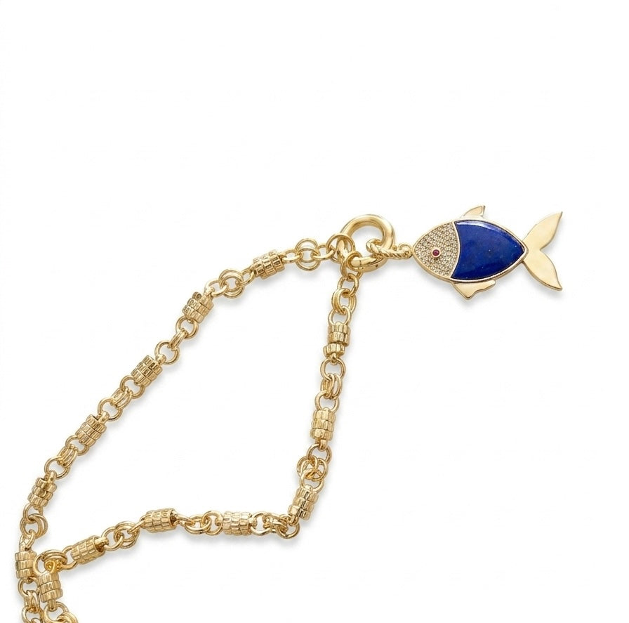 Stone summer fish pendant