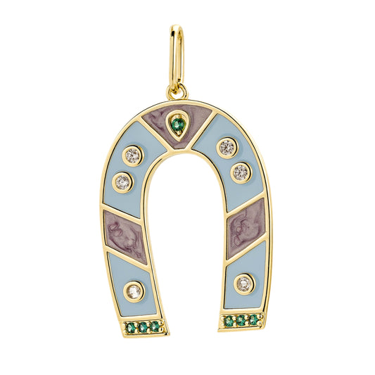 Horseshoe enamel pastel colors