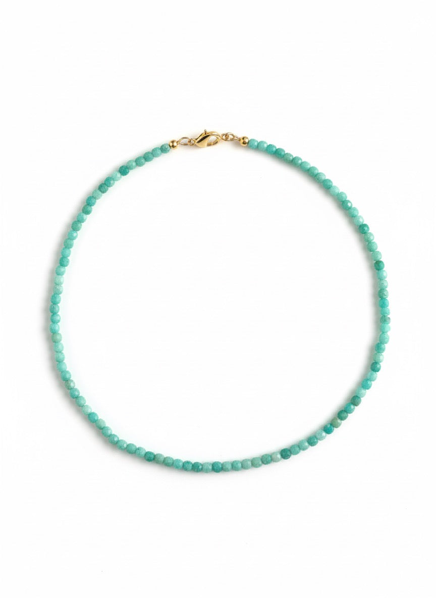 Amazonite stone necklace