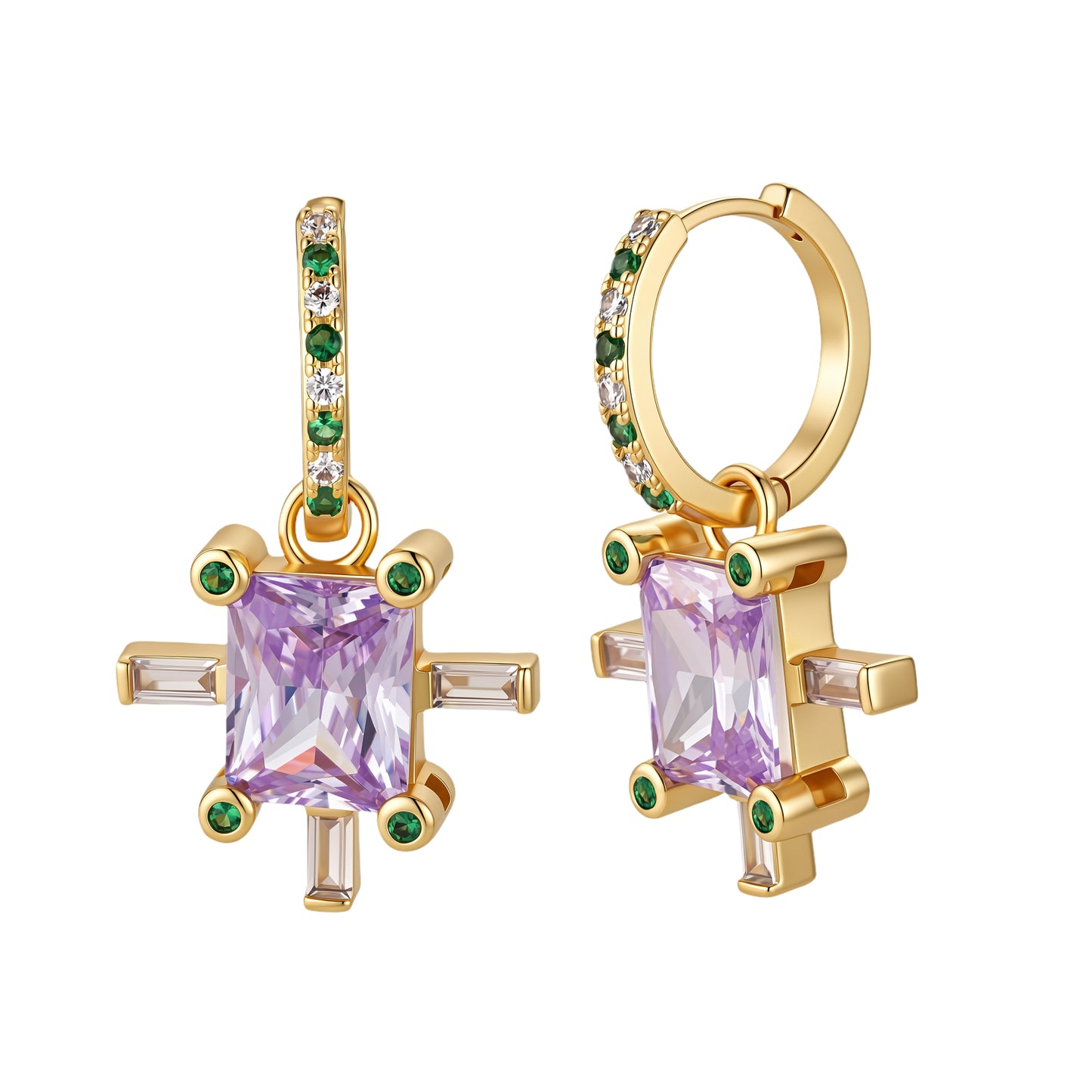 Amethyst hoops