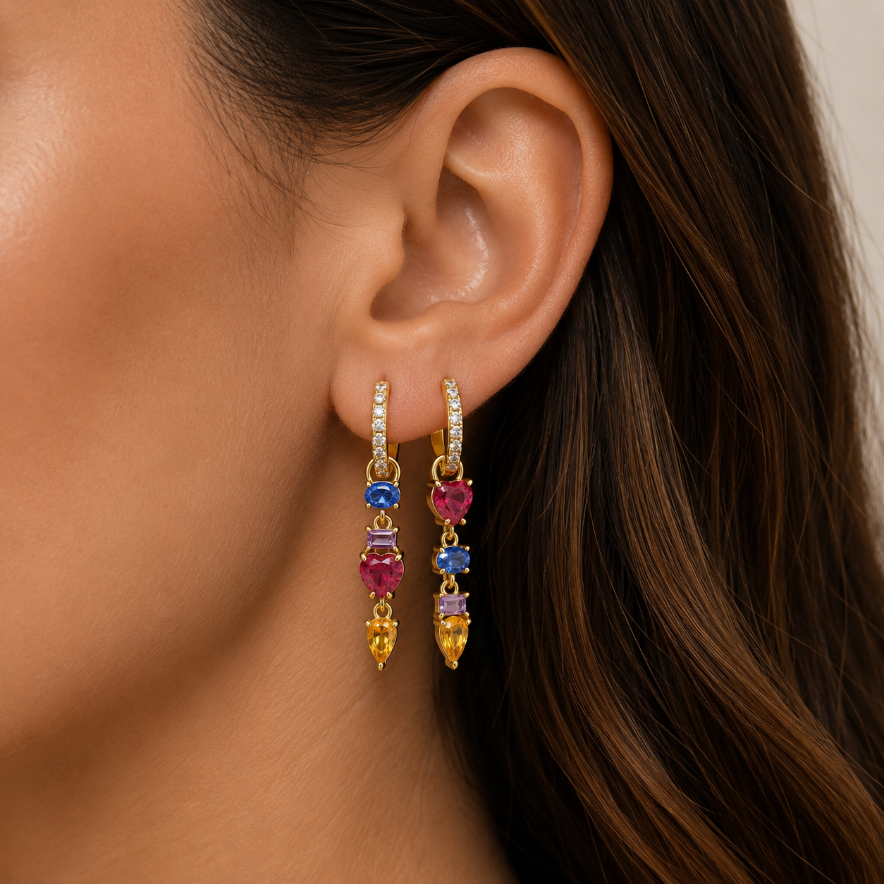 Red and blue hoops