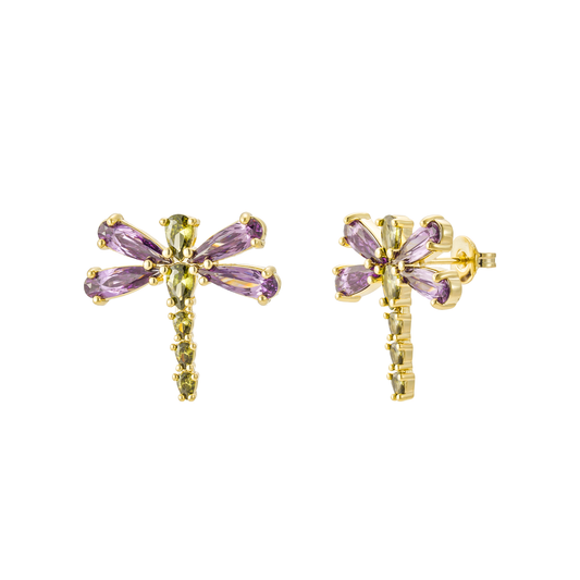 Dragonfly stone studs