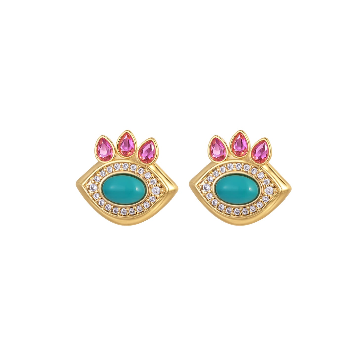 Morrocan evil eye studs