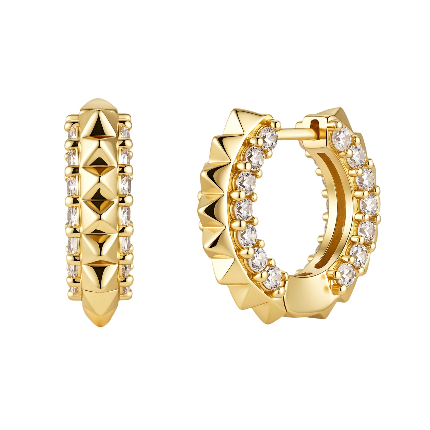 Spike gold huggies