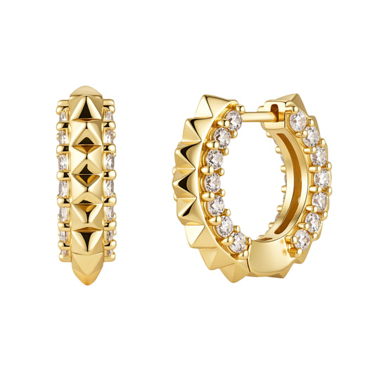 Spike gold huggies