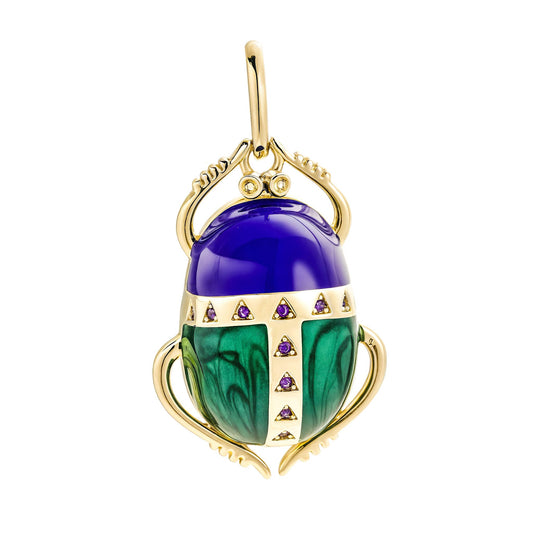 Enamel scarab pendant