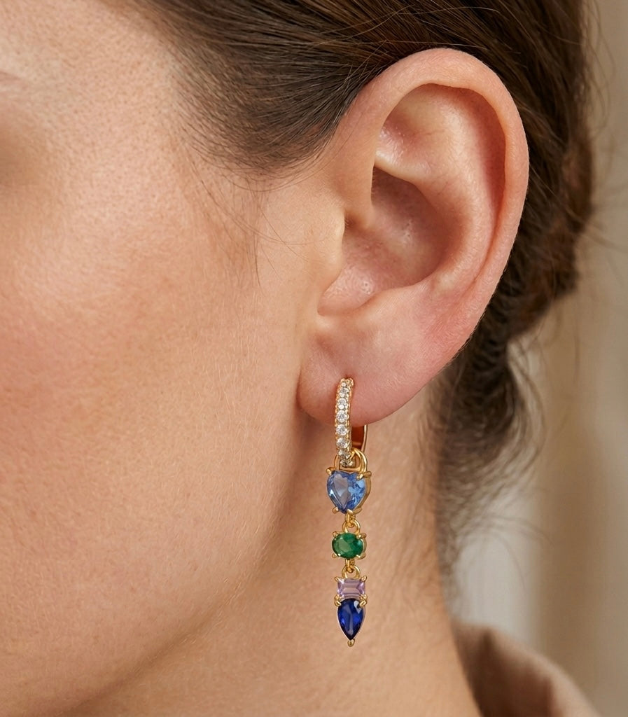 Blue and green hoops