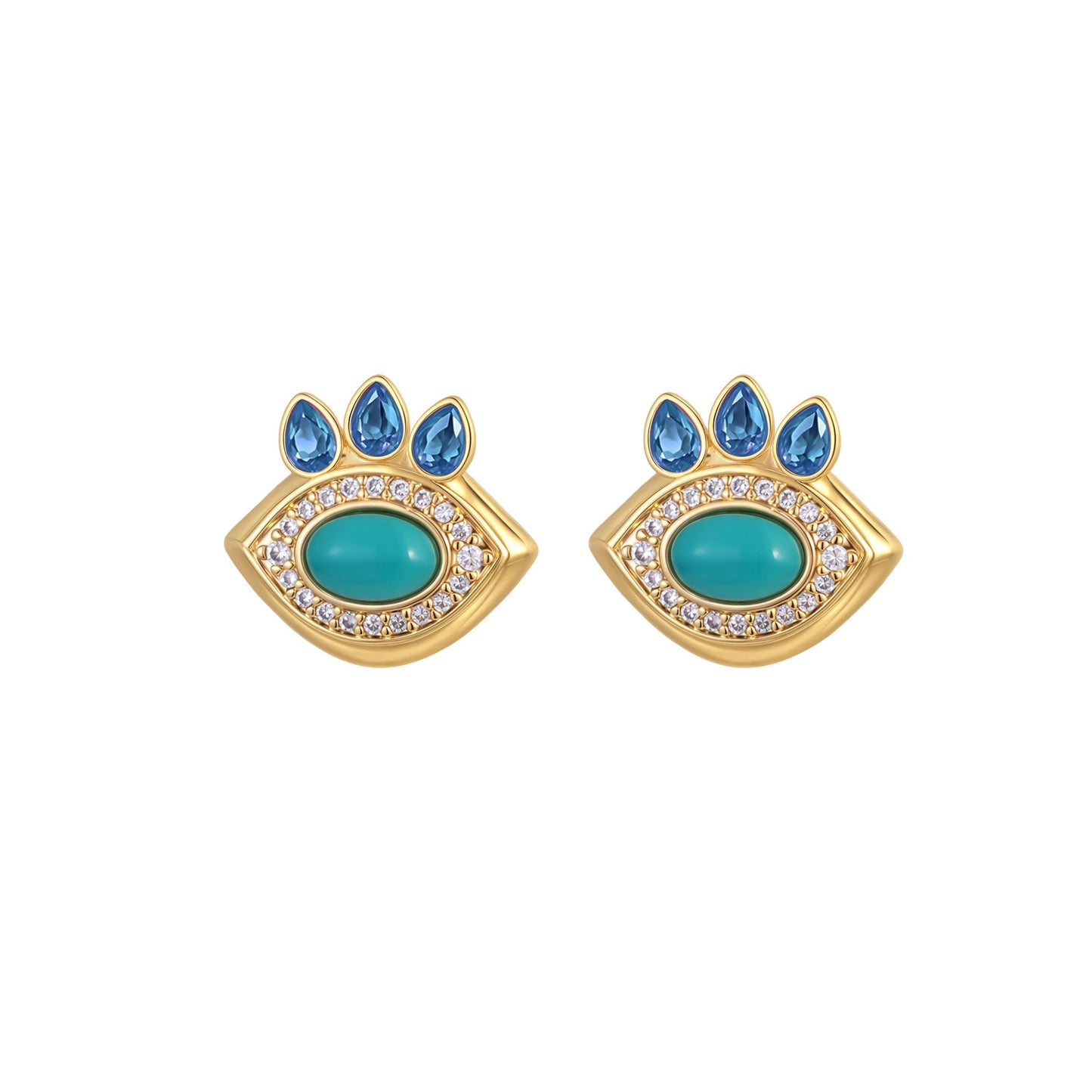 Morrocan evil eye studs