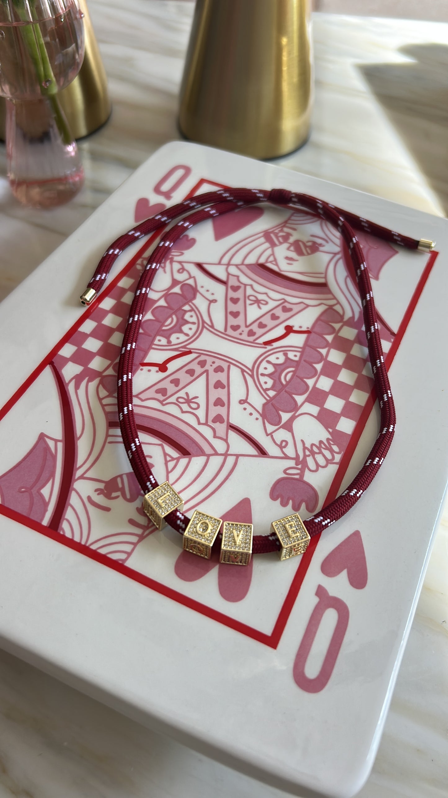 Love necklace with rope