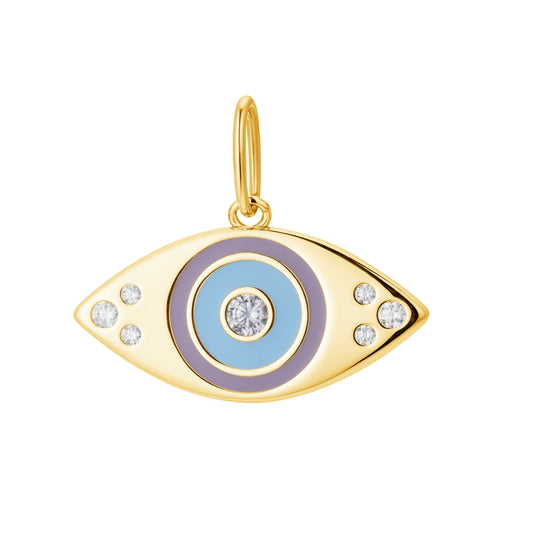 Enamel evil eye charm