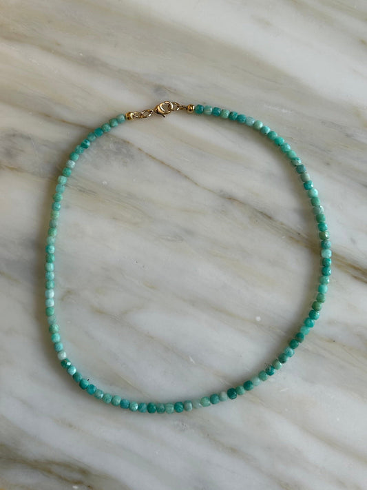 Amazonite stone necklace