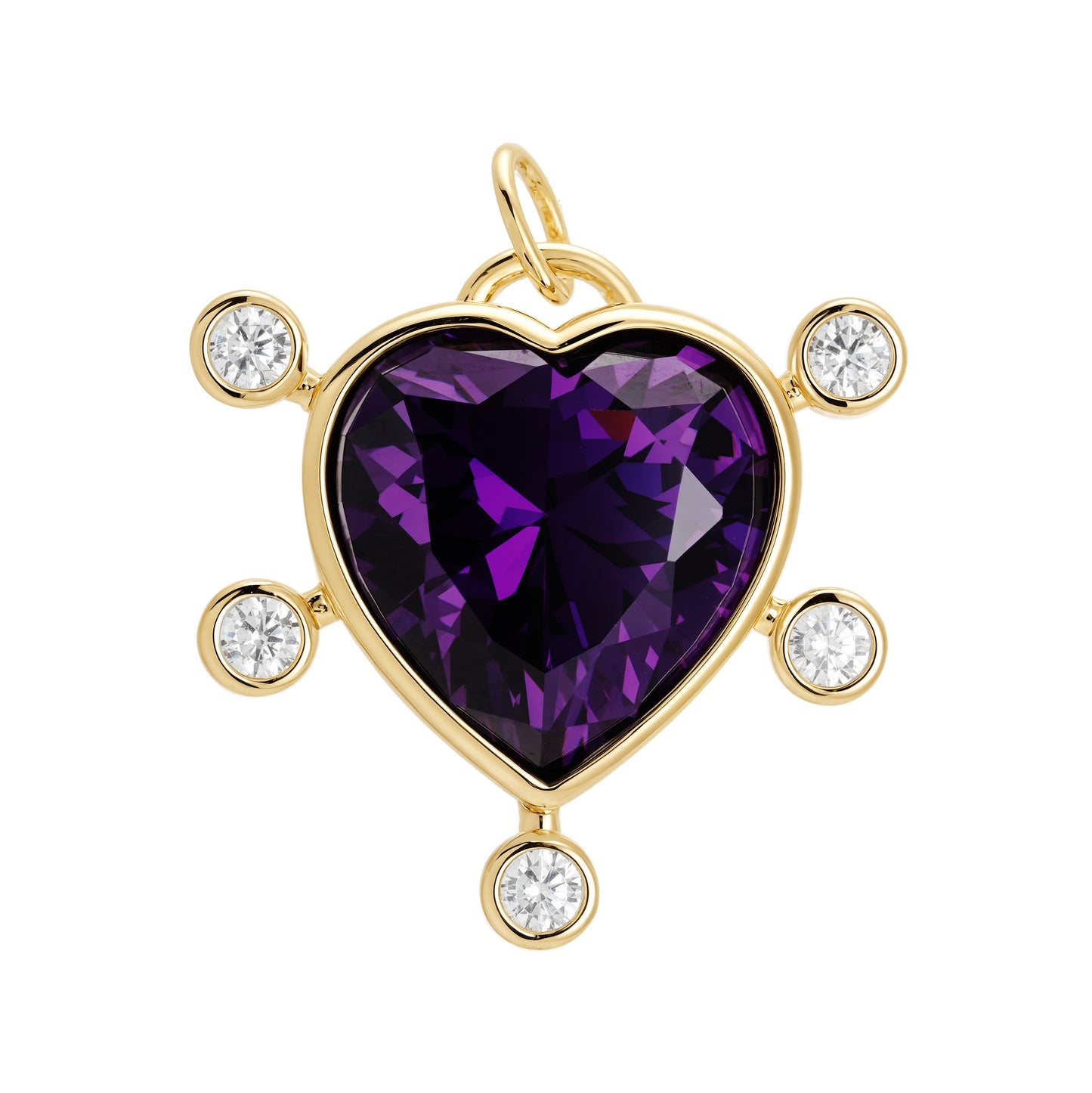 Purple heart with spikes