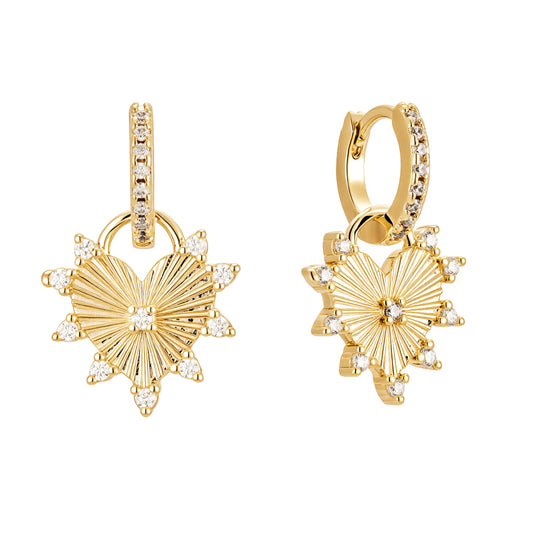 Golden heart hoops
